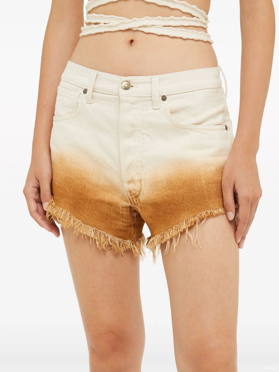 Cheap gradient Hues Women Alanui Bright denim shorts 0430
